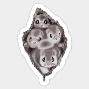 Fluffy Tree Hollow Sticker